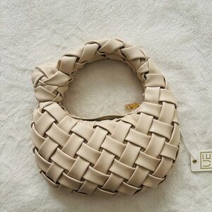 Cream Woven Bag NWT